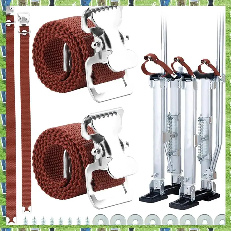 

FTS 4PCS Drywall Stilts Straps, Leg Band Straps Drywall Foot Band Straps Kit Nylon Leg Fixation Strap Replacement Part