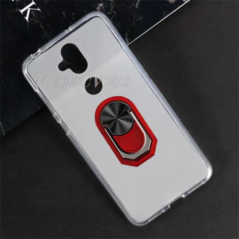 For Asus Zenfone 5 Lite ZC600KL X017DA X017D 5Q ZC600KL Back Ring Holder Bracket Phone Case Smartphone TPU Soft Silicone Cover