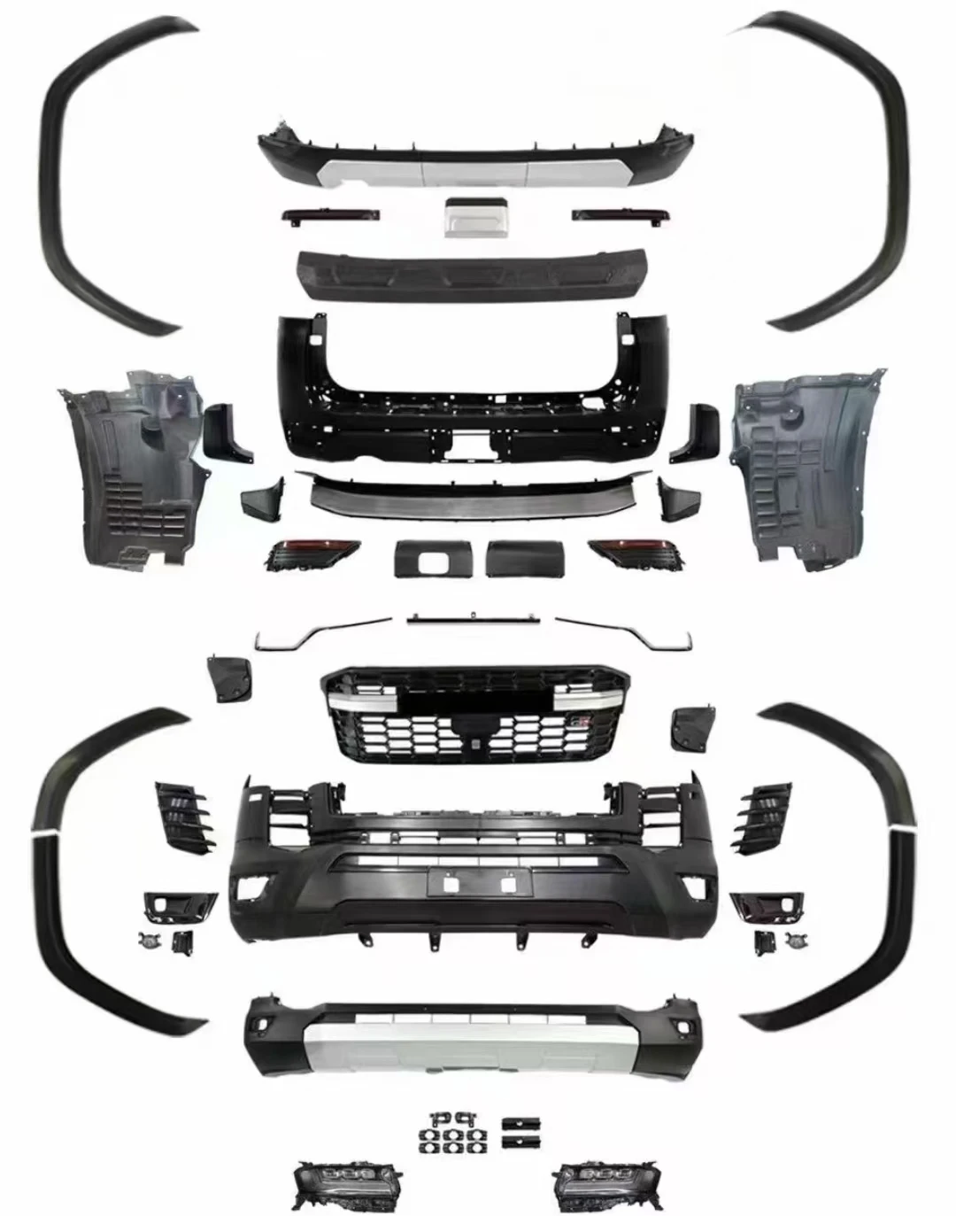 

BR High Quality Body Kit for LC300 Land Cruiser Low Upgrade to High-End Model with GR Front and Rear Bumpers