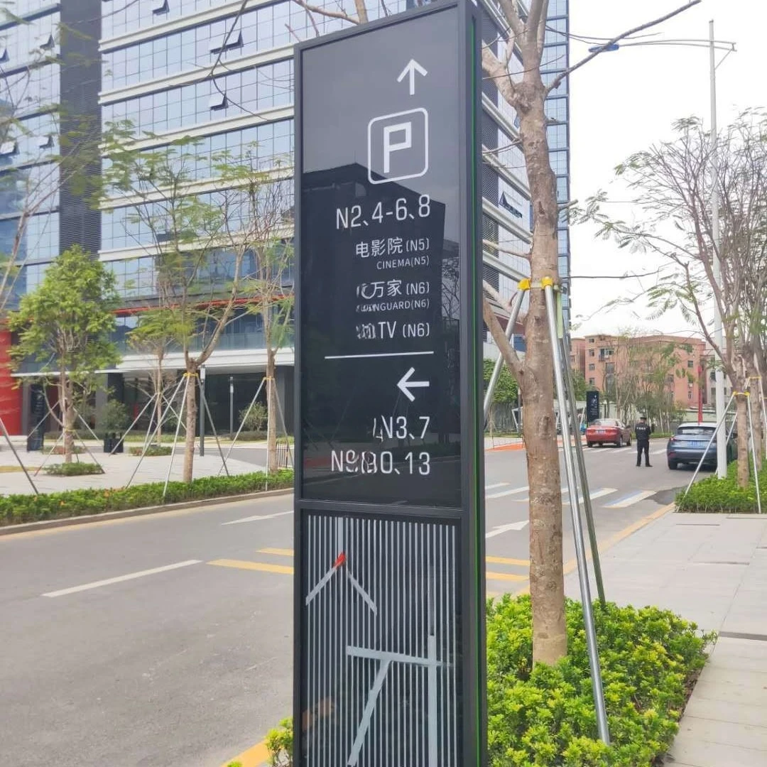 Stainless steel guide board transparent, glass standing board glass billboard