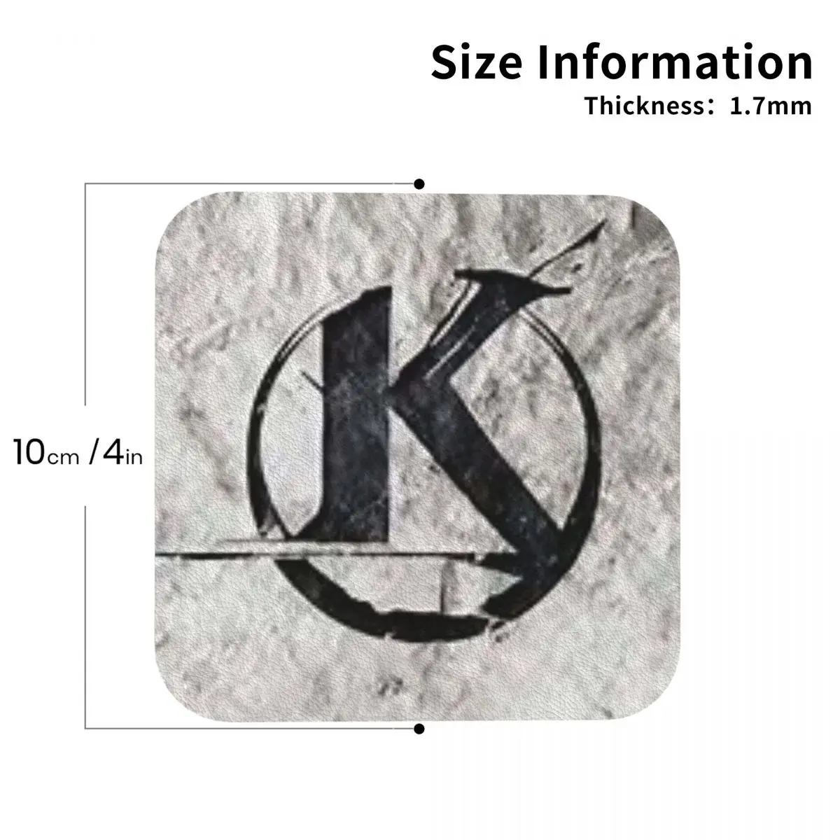Black Kaamelott Logo On A Gray Background Coasters Kitchen Placemats Non-slip Cup Coffee Mats For Home Tableware Pads Set of 4 image 5