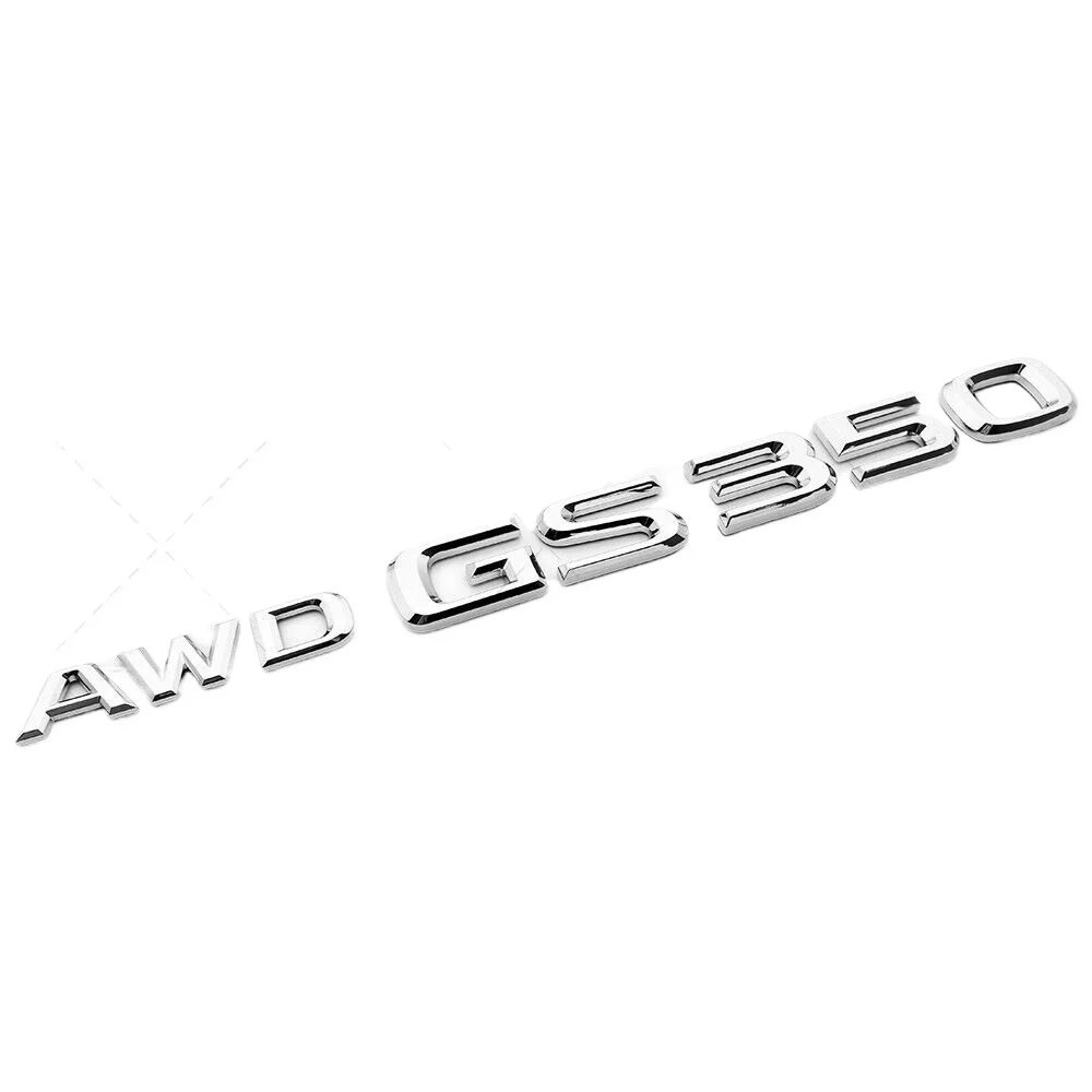 

For Lexus Rear Trunk AWD GS 350 Letter Logo Badge Car Emblem F-Sport OEM Chrome