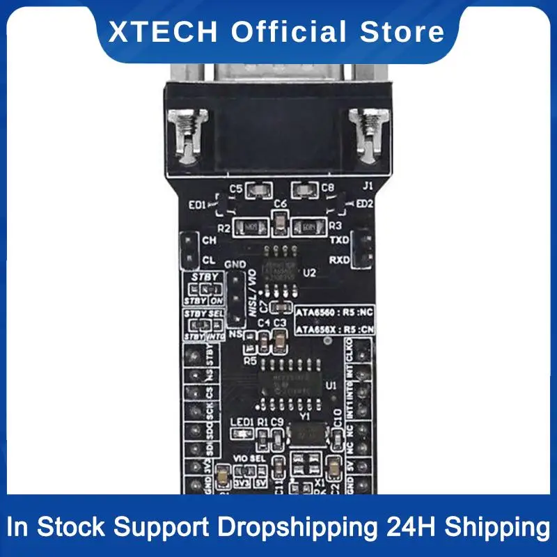 

Модуль XTECH SPI для CANFD Модуль MCP2518FD ATA6560 Модуль шины приемопередатчика CAM Модуль контроллера Super MCP2515