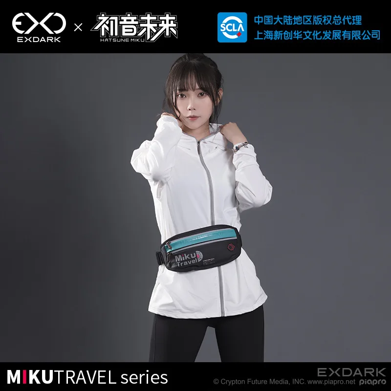 New Anime Hatsune Miku Kawaii Figure Outdoor sports bag Travel series Running bag chest pack Cosplay props bag pocket Gifts