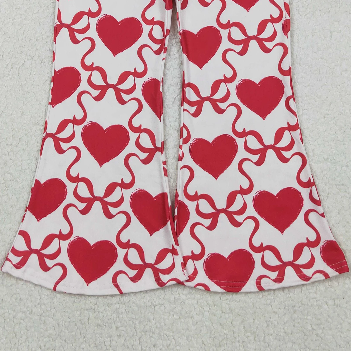 Z1020-09 P0895 ملابس خريفية للأطفال سراويل سفلية على شكل جرس مطبوعة على شكل قلب لعيد الحب #3