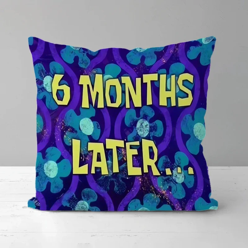 

Pillowcase Spongebobs Time Lapse Pillow Cover Sofa Decorative Double-sided Printing Pillowcases for Pillows 45x45 Cushion Covers