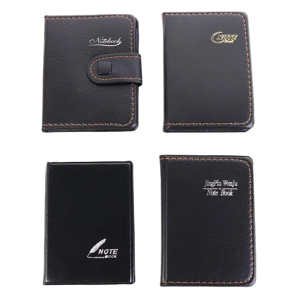 Portable Bussiness Mini Notebook PU Cover Diary Planner Pocket Notepad Memo Pads Journal Leather Notebook School Supplies