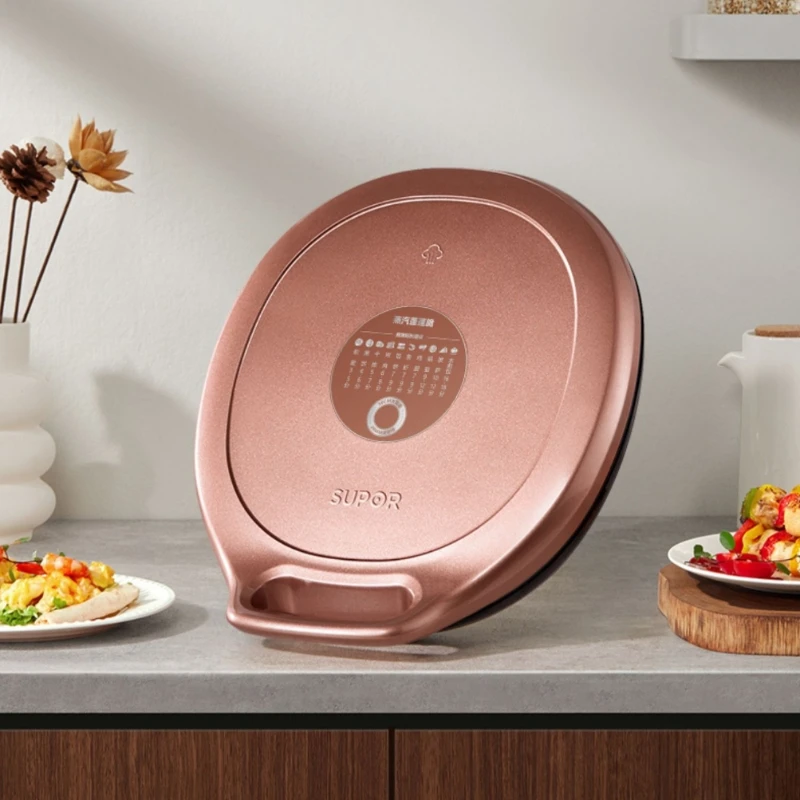 مقلاة كعكة كهربائية منزلية على الوجهين مع سطح خبز موسع لسهولة الطبخ والتنظيف