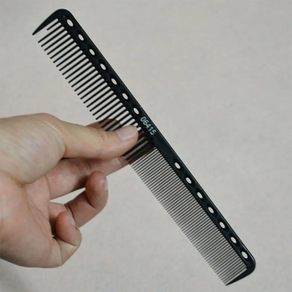 

Professional Hair Comb Heat Resistant Medium Cutting Carbon Comb Salon Anti-static Brush Barber Styling Tool