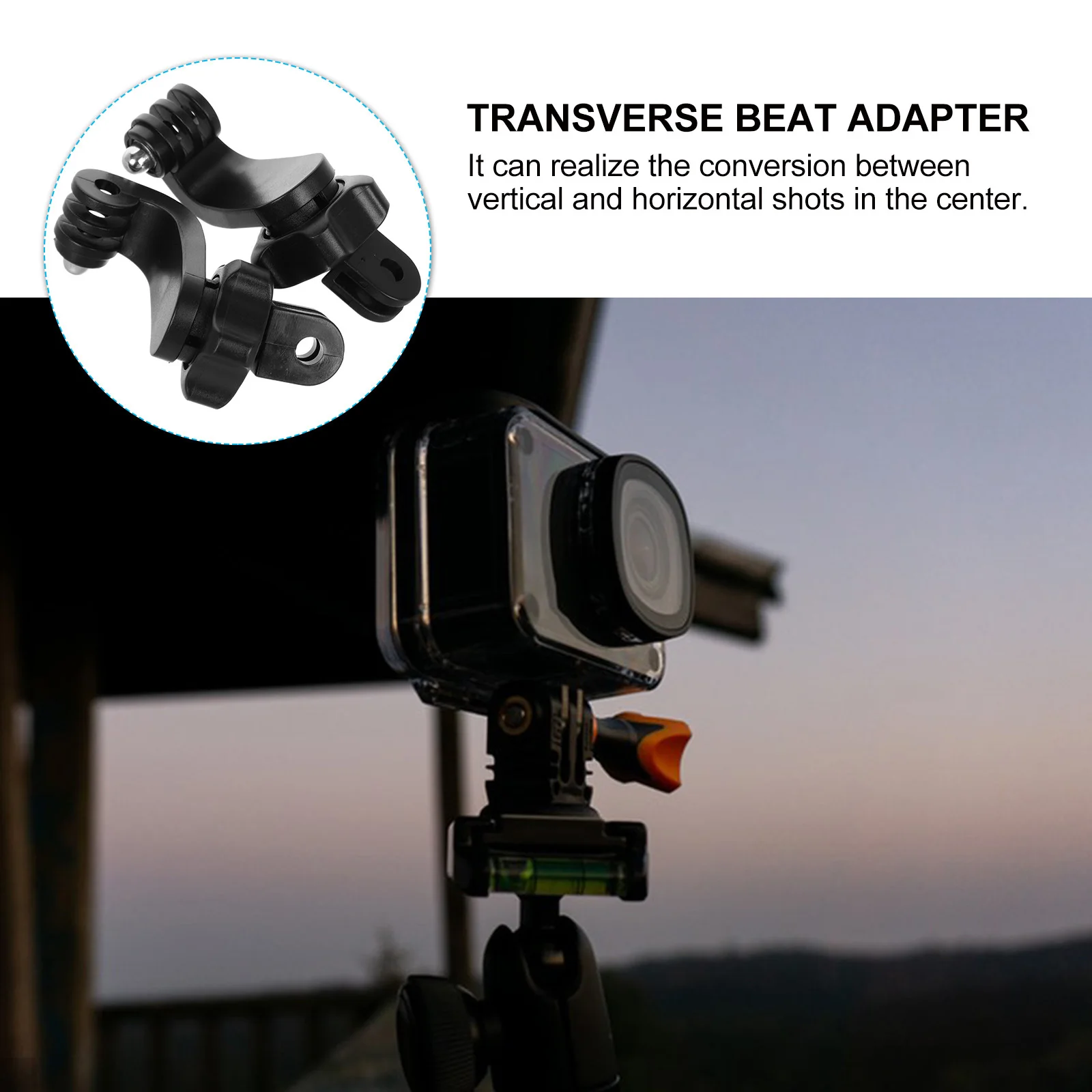 

2Pcs Camera Center Vertical Mount Adapter Adjustable Angle 360 Degree Rotating Camera Clamp Mount Vertical Adapter