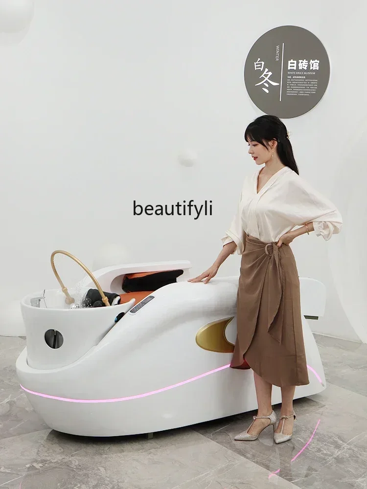 Intelligent Electric Massage Shampoo Bed Flushing Bed Water Circulation Head Treatment Fumigation Multifunctional Bed