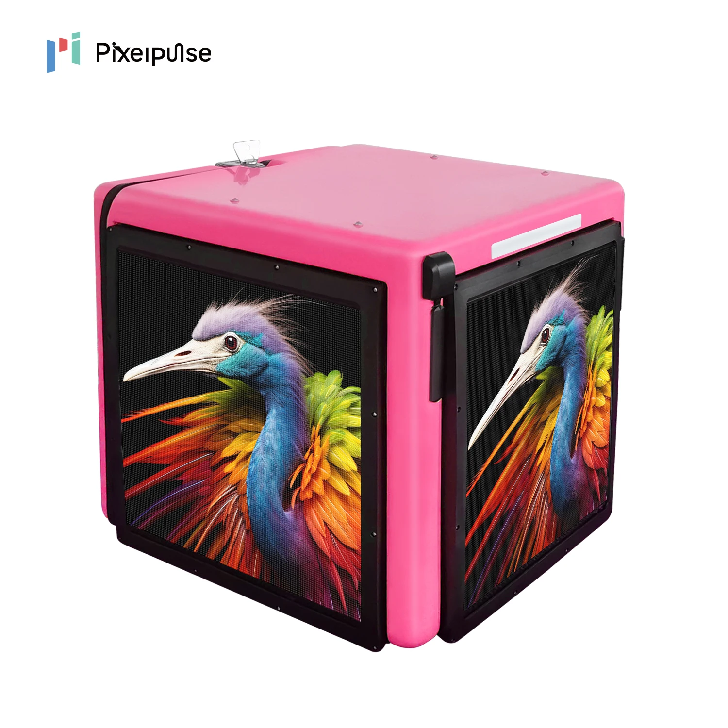 

Pixelpulse Hot Selling Warranty Waterproof Motorcycle Food and Advertising LED Display Box for Takeaway & Delivery Bikes