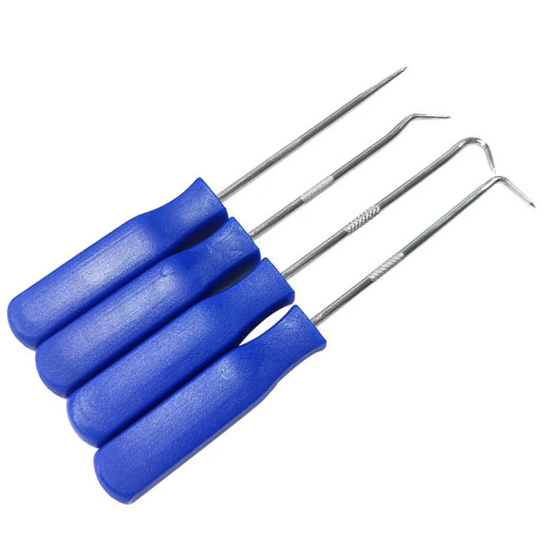 4 Pieces Long Pick & Hook Set Gasket Puller Puller Screwdrivers Set Pick Tools for Removing Car Auto Oil Seal O-Ring Seal Tools