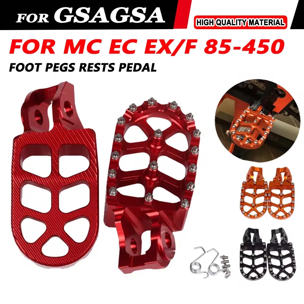 Pé pegs repousa pedais footpeg para gás gás gás mc mcf ex exf ec ecf 85 125 250 300 350 450 2021-2023 acessórios da motocicleta