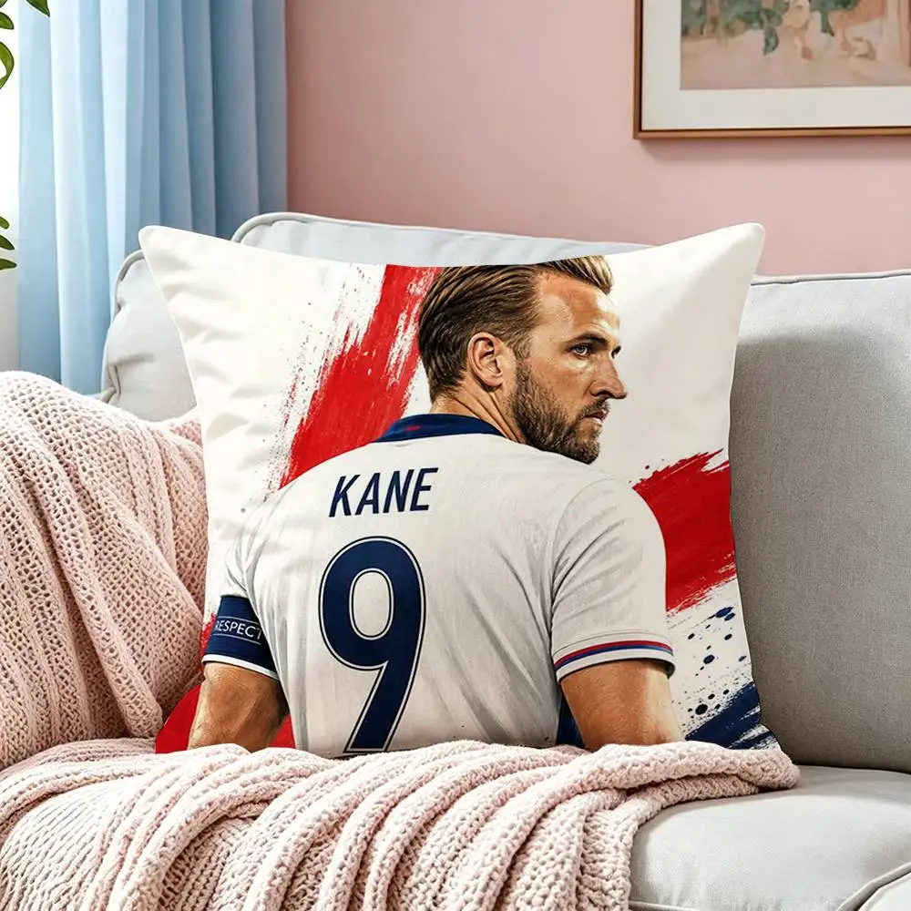 National Team Captain Harry Kane Pillow Case Square Double-Sided Sofa Cushion Cover Bedroom Bedside Pillow