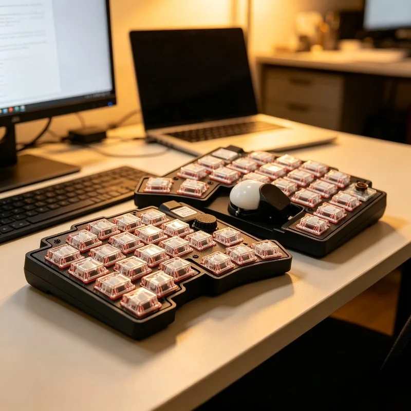 NEW MoNa² Split Trackball Keyb - Wireless Keyboard Mini ulasan dan harga