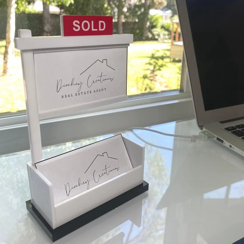 1 Piece Name Card Holder Realtor Supplies For Realtor Display Your Own Personalized Business Cards Real Estate