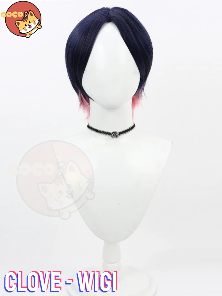 Perruque Cosplay Courte Bleu Foncé, Jeu Valorant