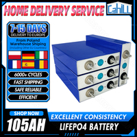 EU Stock 3.2V 105Ah LiFePO4 battery Lithium Iron Phosphate Rechargeable Cell DIY 12V 24V 48V For RV Boat Camping Motorcycle Cell