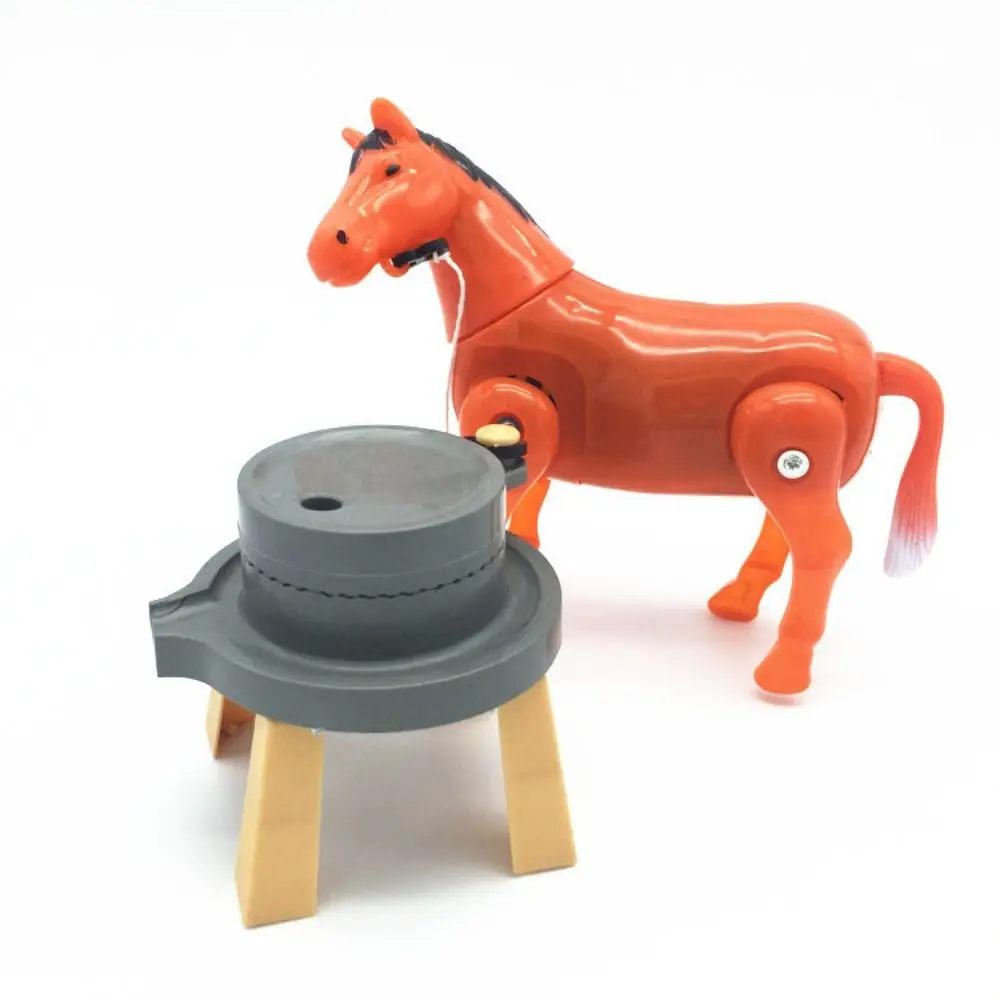 Divertente cavallo che circola giocattolo in plastica creativo modello di cavallo elettrico sollievo dall'ansia mini giocattoli sensoriali veicolo disegnato a cavallo