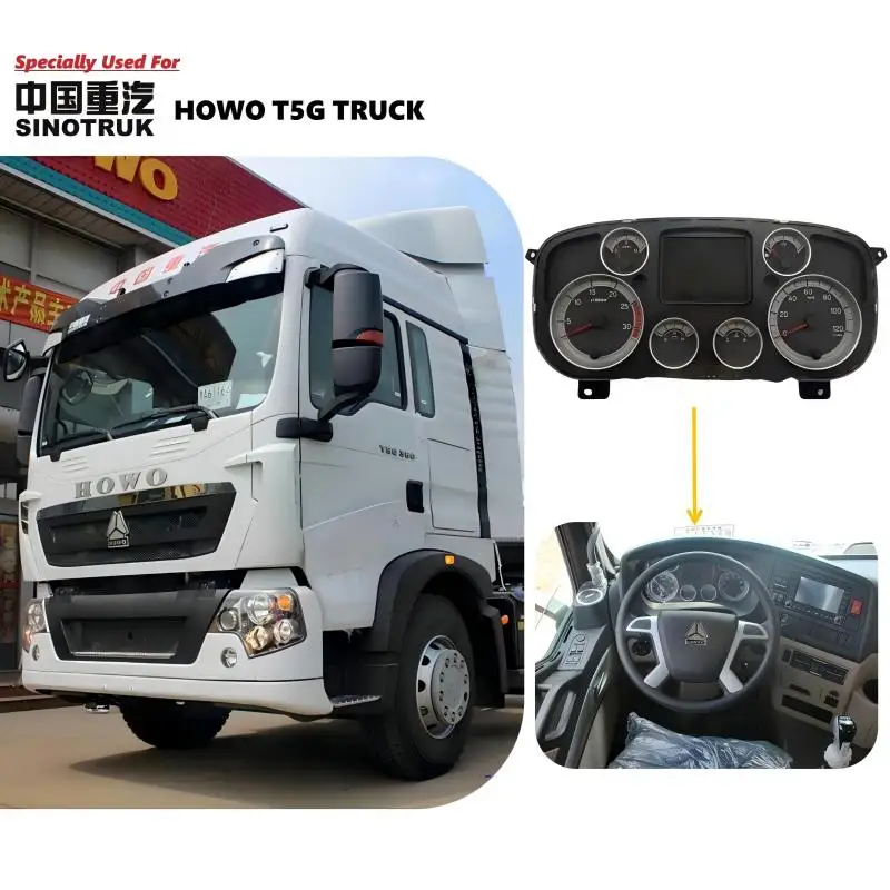 

ON SALE ! HOWO T5G Truck Original Quality Dashboard Assembly WG9918580014 Truck Combination Instrument Part for HOWO PARTS