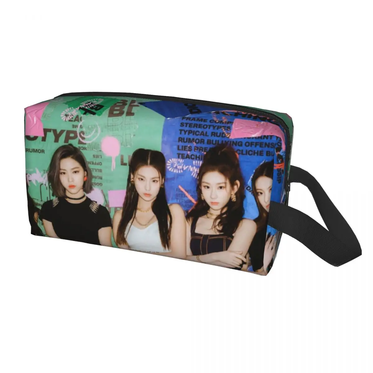 Travel ITZYS Kpop Star Girl Group Toiletry Bag Cute Cosmetic Makeup Organizer Women Beauty Storage Dopp Kit Box