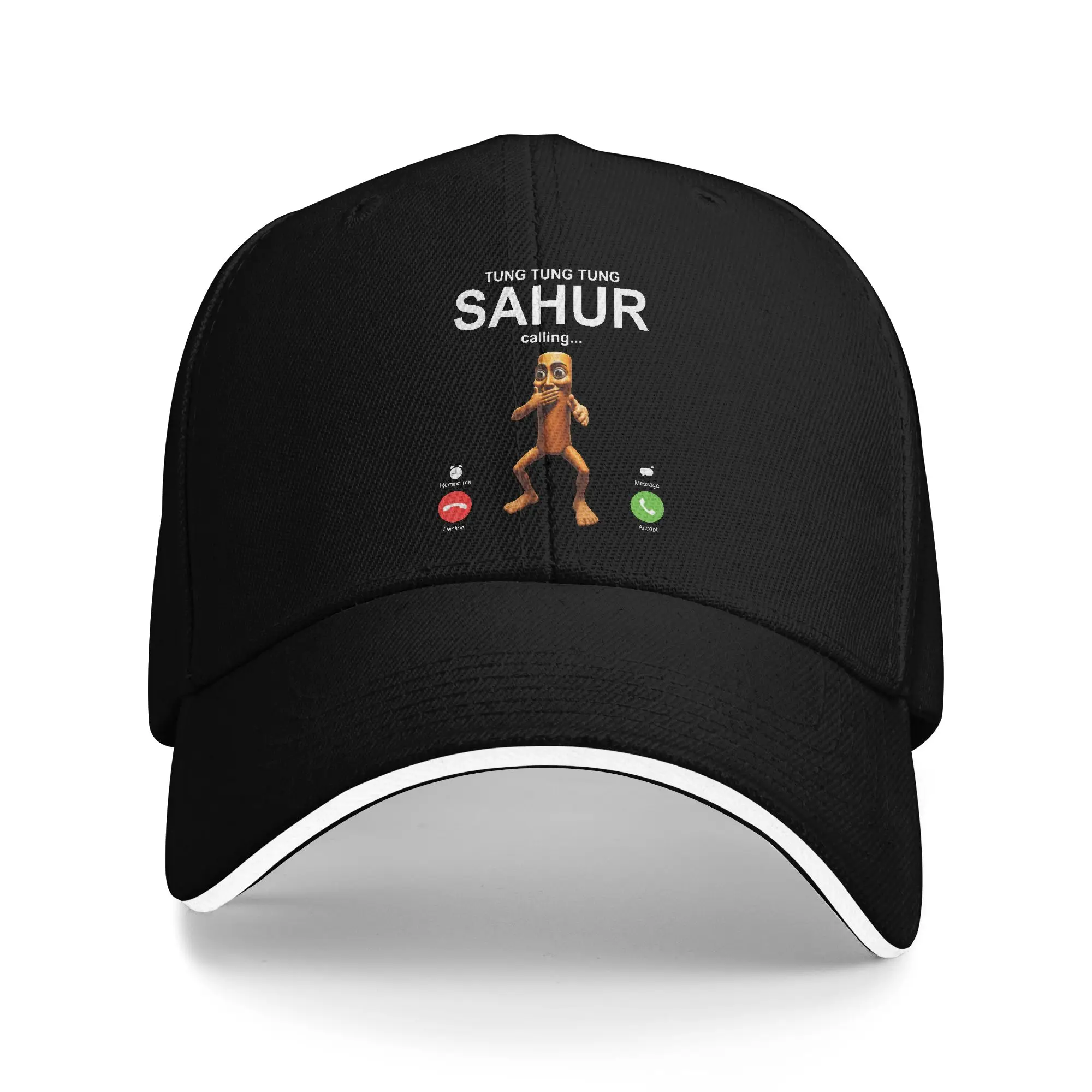 Unisex Tung Tung Tung Sahur Calling Funny Fishing Brainrot Joke Scuba Boys Hat Adjustable Cap Baseball Cap Sunscreen Hats