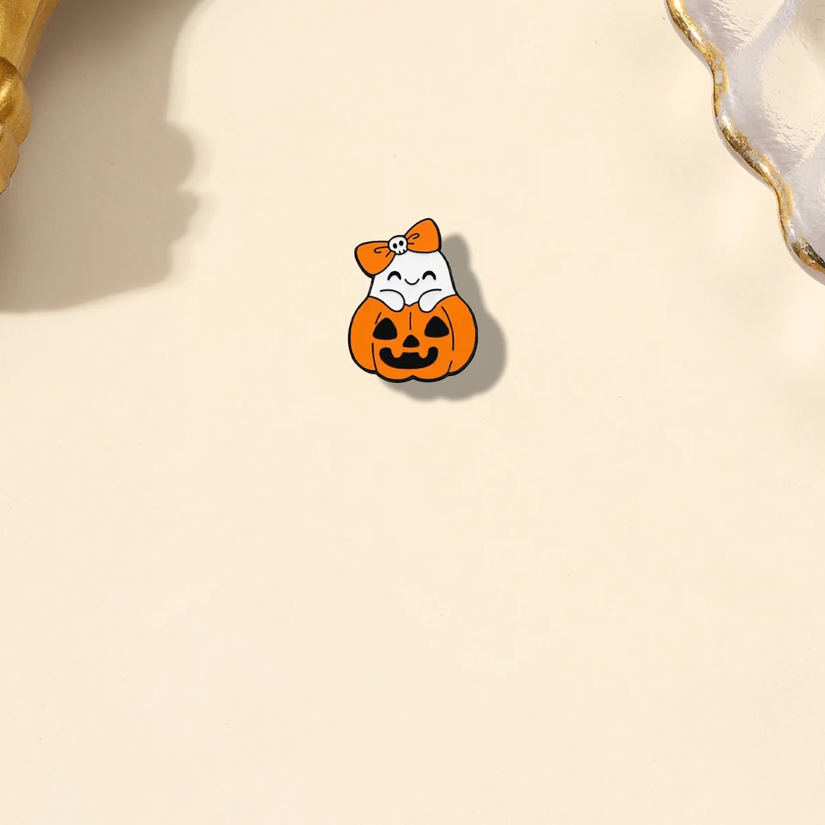 لطيف مضحك شبح اليقطين بروش شارة معدنية عالمية العصرية تنوعا الملابس حقيبة وشاح اكسسوارات دبوس بروش الهالوين