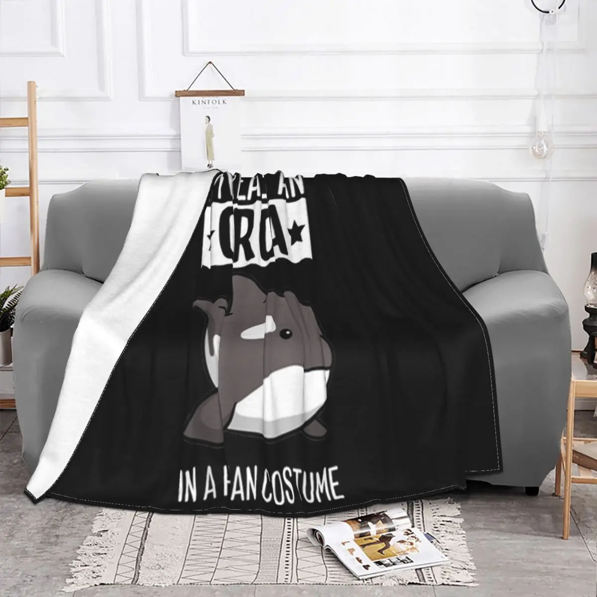 Hot Im Really An Orca In A Human Costume Halloween Killer Whale Hot Casual Stylish Throw Blanket