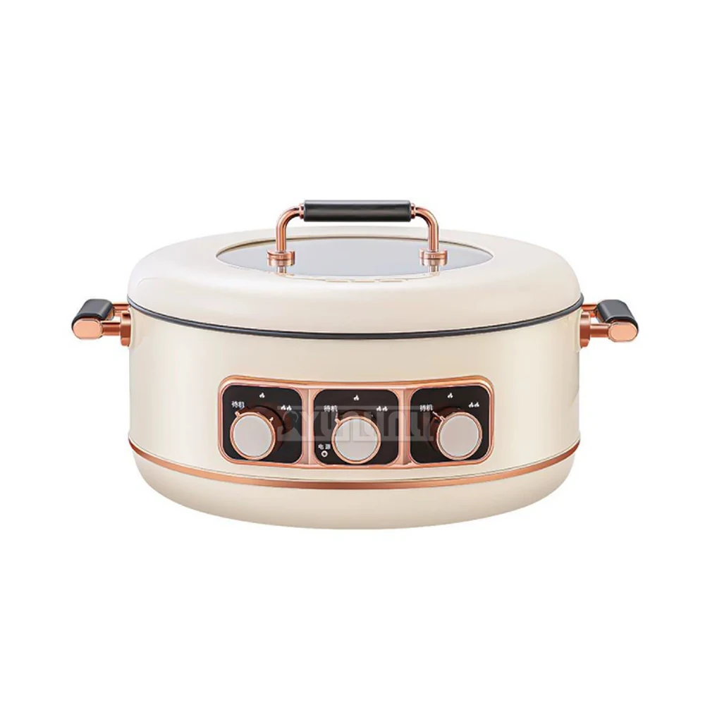 Мощная электрическая кастрюля емкостью 5 л с 3 различными вкусами, многофункциональный корпус кастрюли глубиной 100 мм HG-5639