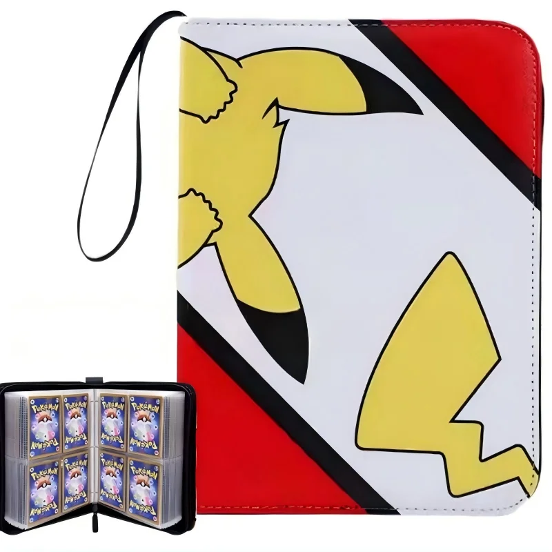 

400PCS *Poke moned Album Binder Photocard PU Zipper Photo Album Carte Holder Toy Collection Folder Letters Cards' Hobby~
