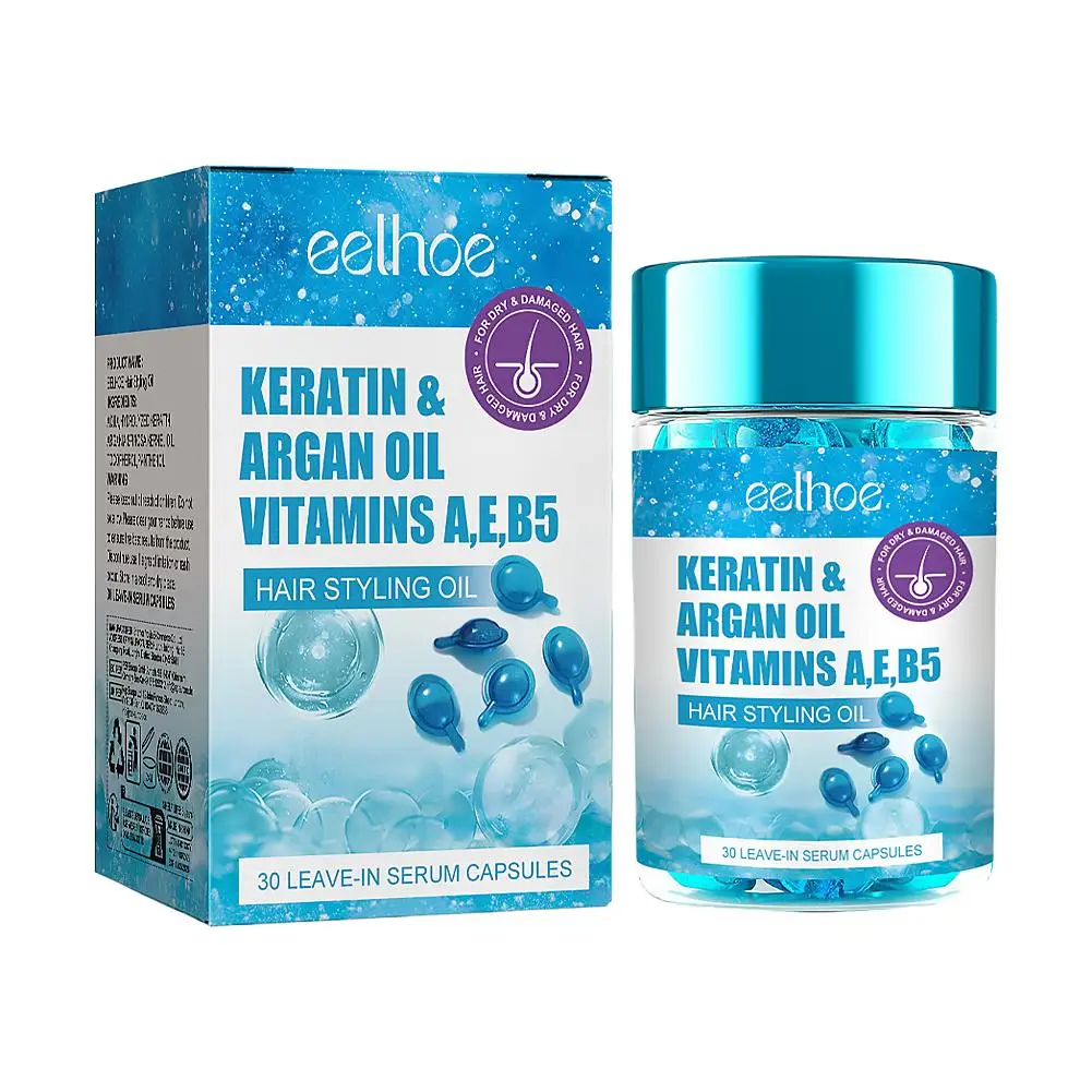 Hair Care Capsules Repair Dry Damaged Hair Smoothing Hair Care Serum Fast Moisturizing Hair Vitamin A E Capsule Hair Care Oil
