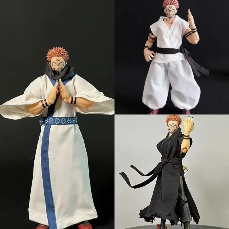 Shf 1/12 Scale Male Role Play Ryomen Sukuna White Loose Samurai Uniform Clothes Model for 6in Acrion Figures Body