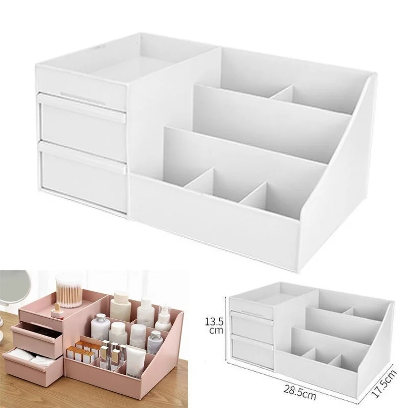 Makeup Organizer for Cosmetic Large Capacity Cosmetic Storage Box Desktop Jewelry Nail Polish Makeup Drawer Container