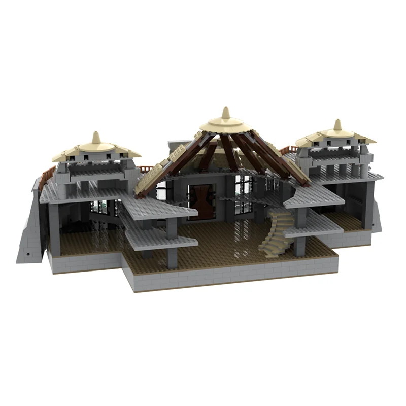 3463 Buah MOC Jurassic Park Pusat Pengunjung Film Klasik Bangunan DIY Model Blok Bangunan Hadiah Mainan Ulang Tahun