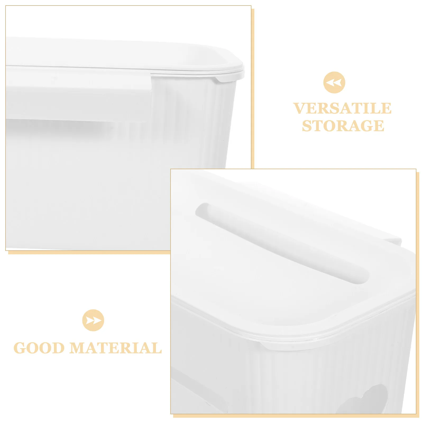 Baby Crib Diaper Organizer Hanging with Lid Bedside Storage Basket Nursery Organizer for Playpen Changing Table view 2