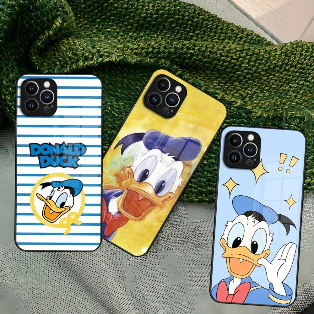 Donald Duck Phone Case for Iphone 15 14 13 12 Pro Max 11 Mini X Xr Xs 8 7 Puls glass