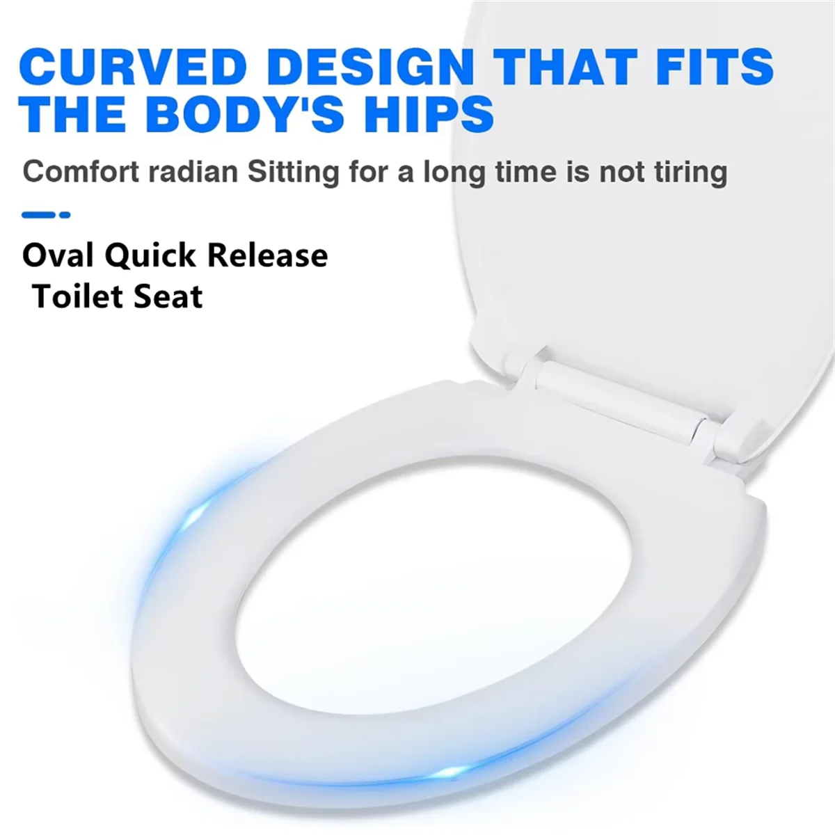

White Toilet Seat Slow Close Adjustable Hinges Easy To Install & Clean Soft Close Toilet Seat For Bathroom Fixture Toilet Parts