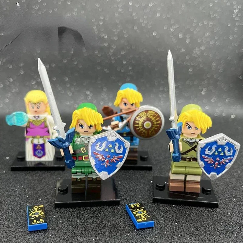 Mini Bricks Action Figure Modelo para Crianças, Lágrimas do Reino, Zelda, Brinquedo de Montagem, Blocos de Construção dos Desenhos Animados, Acessórios para Presente