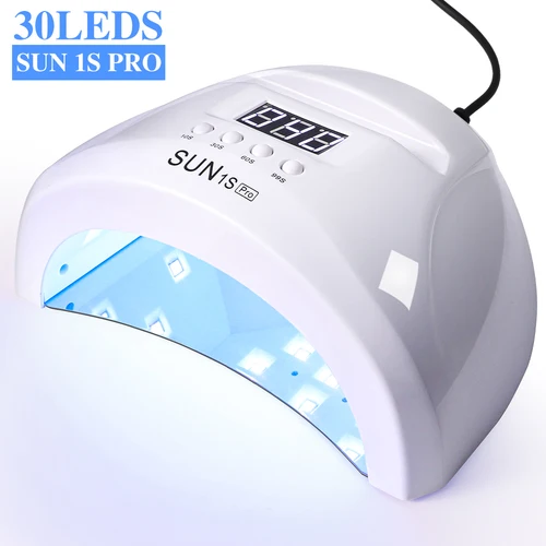 Imagen 1 del producto Secador de uñas LED UV profesional, 30 cuentas de lámpara, lámpara artística para esmalte de uñas en Gel, 4 ajustes de temporizador, equipo de manicura para el hogar