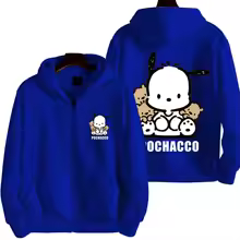 Pochacco Cartoon Men's Zipper Hoodie