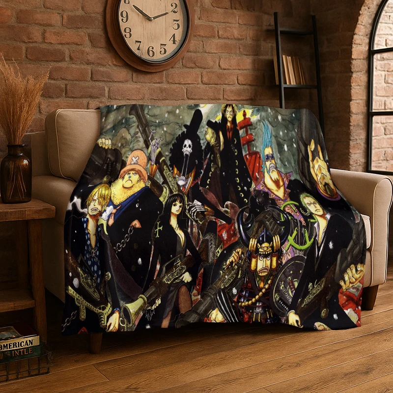 Classic Anime One P-Piece Cartoon Zoro Soft Flannel Throw Blanket,Cozy Blanket for Bed,Couch,Sofa,Bedroom,Living Room,Travel