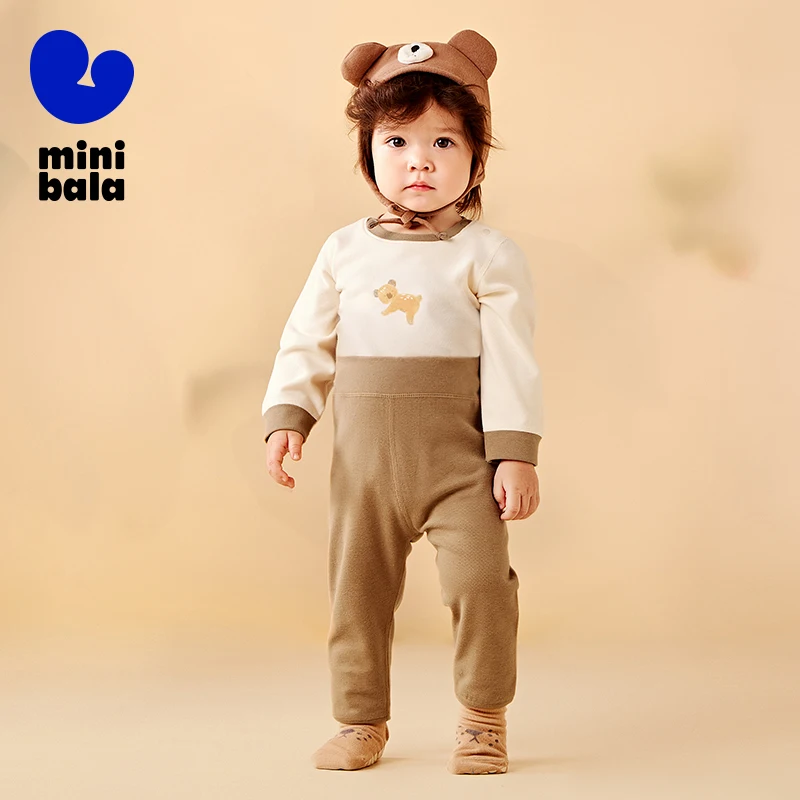 

Mini Balabala Kids Thermal Pajama Set Winter Warm Fleece Sleepwear