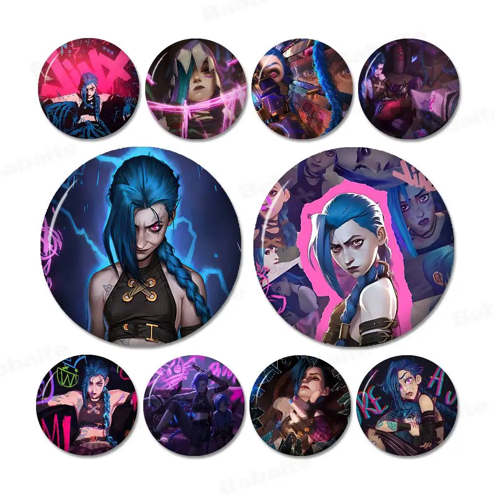 Anime A-Arcane Tinplate Pin Button Custom Anime Role Old-school Brooch Cartoon Collar Badge Jewelry Gift Fans