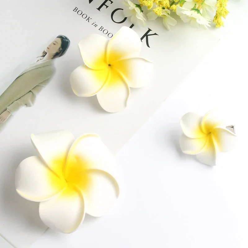 다채로운 열대 꽃 활기찬 세련된 트렌디 내구성 해변 헤어 클립, 하와이 헤어 액세서리, 여름 패션 트렌드