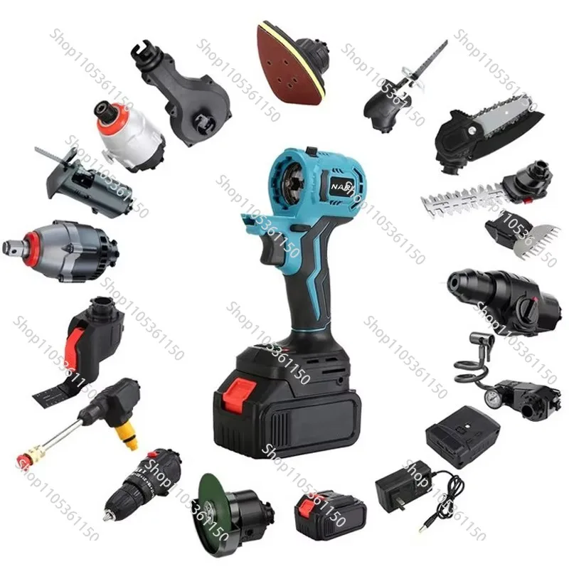 Cordless All-in-One Multi-function Power Tool Set Household Repair DIY 20 Head Options for Makita Batteries Plastic Hard Case