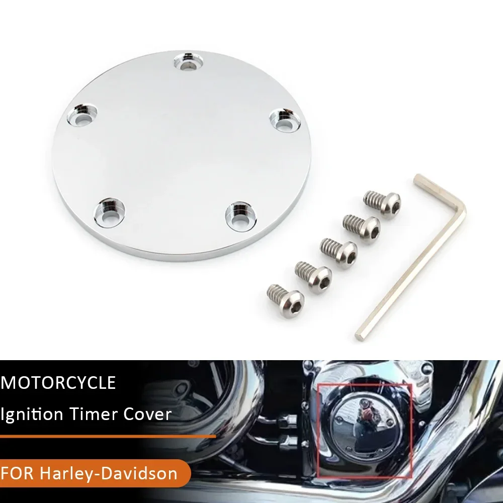 

Ignition Timing Points Cover 5 Hole Motorcycle Domed Timer Cover For Harley Davidson Twin Cam Softail Dyna Touring 1999-2017