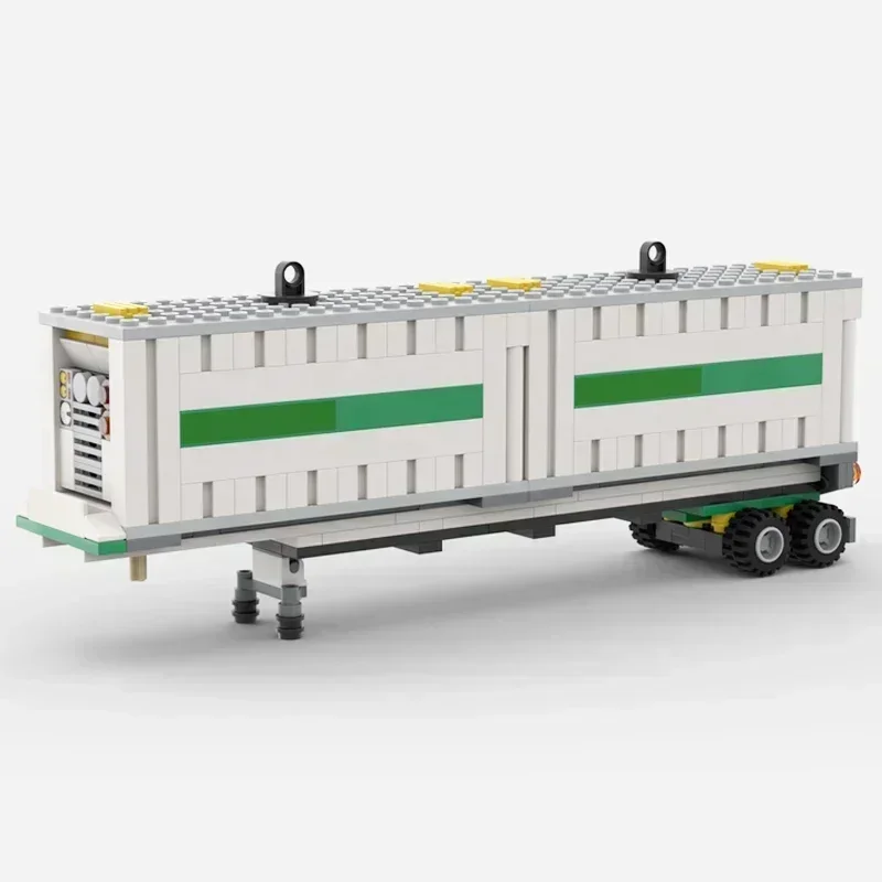 مدينة نموذج سيارة Moc قوالب بناء شاحنة بضائع هوائية وحاوية مقطورة التكنولوجيا كتل هدايا عيد الميلاد اللعب لتقوم بها بنفسك مجموعات الجمعية