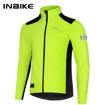 INBIKE Fleece Cycling Jackets Man Thermal Bike Softshell Jackets Windproof MTB Biking Clothing Road Bicycle Windbreaker for Men
