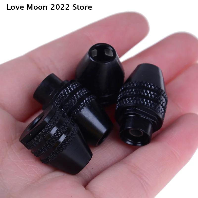4 Sizes Universal Multi Drill Chuck Keyless 0.3-3.2mm Mini Drill Bit Chucks Adapter For Dremel Rotary Tools Engraver Accessories